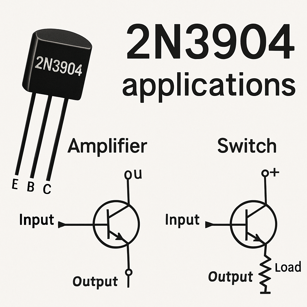 Diagram illustrating the 2n3904 transistor and its applications