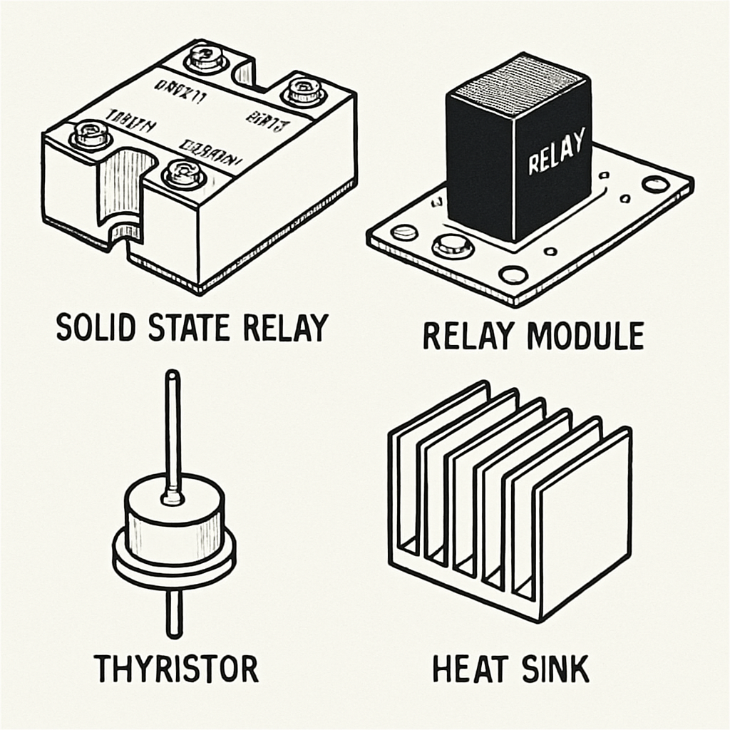 Illustration of solid state relay components