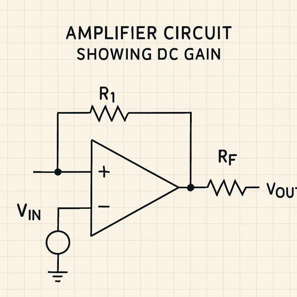 Amplifier Circuit Diagram Showing DC Gain