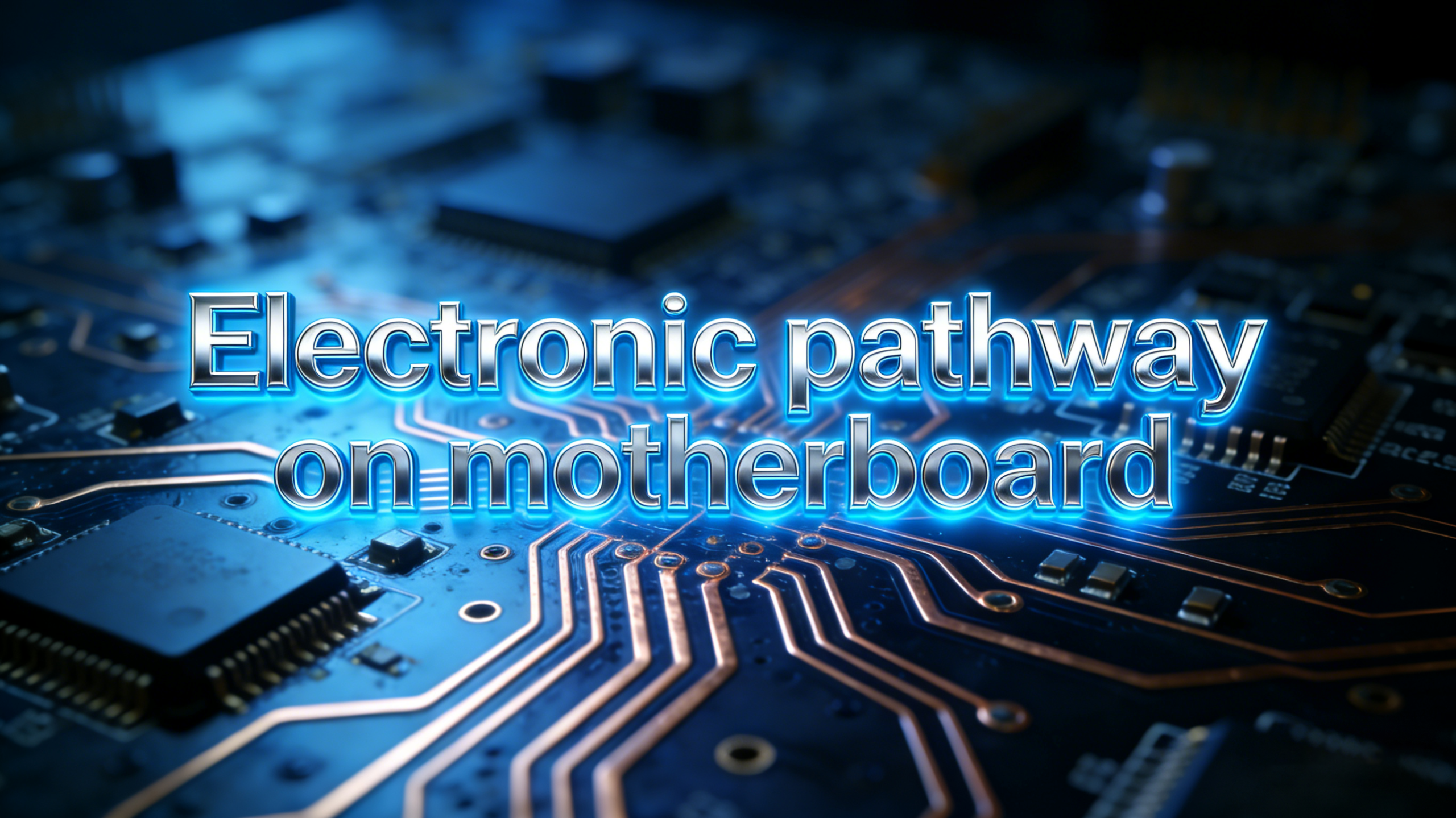 Electronic Pathways on Motherboard