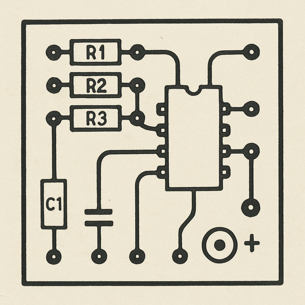 Image showing a simple circuit board layout